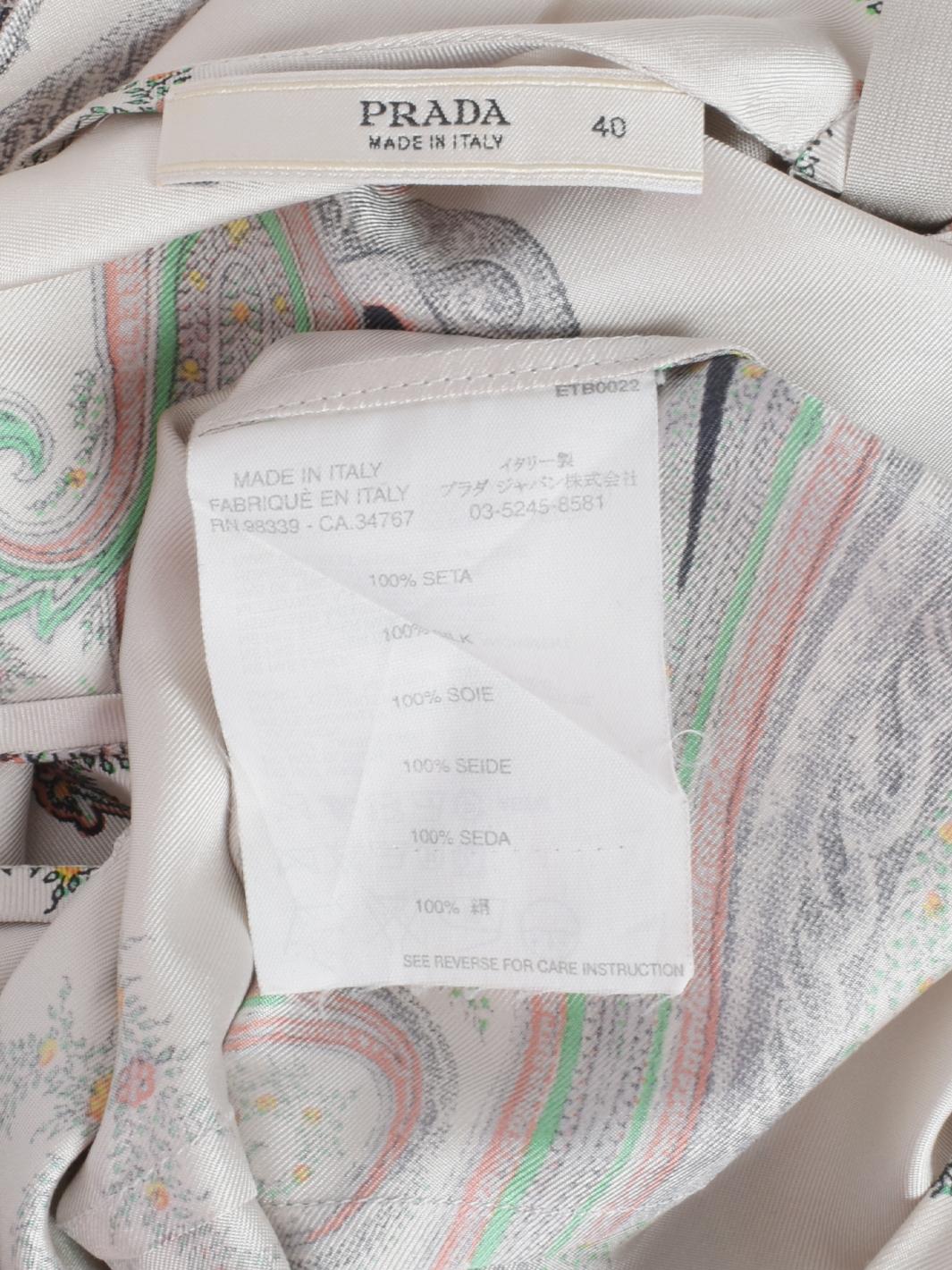 Prada Silk Top With Bow