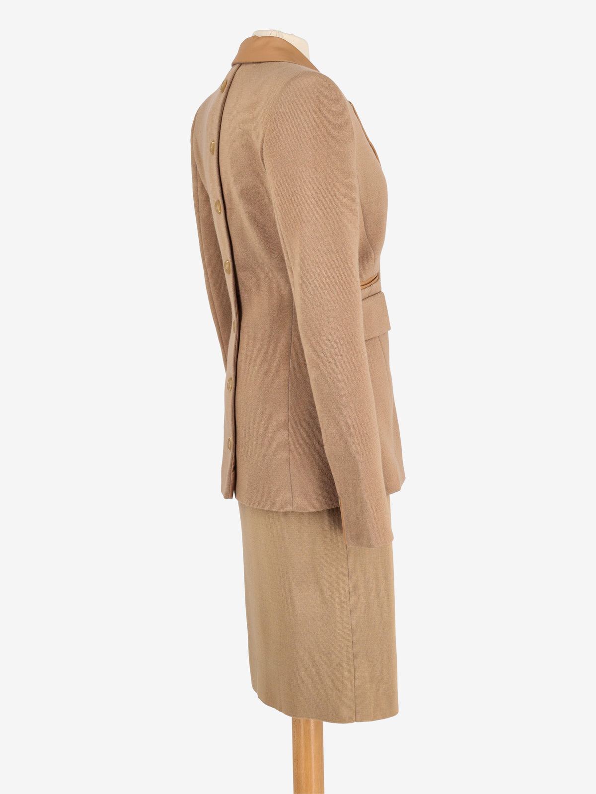Basile Beige Two-Piece With Leather Inserts W2511.55  Vintage 