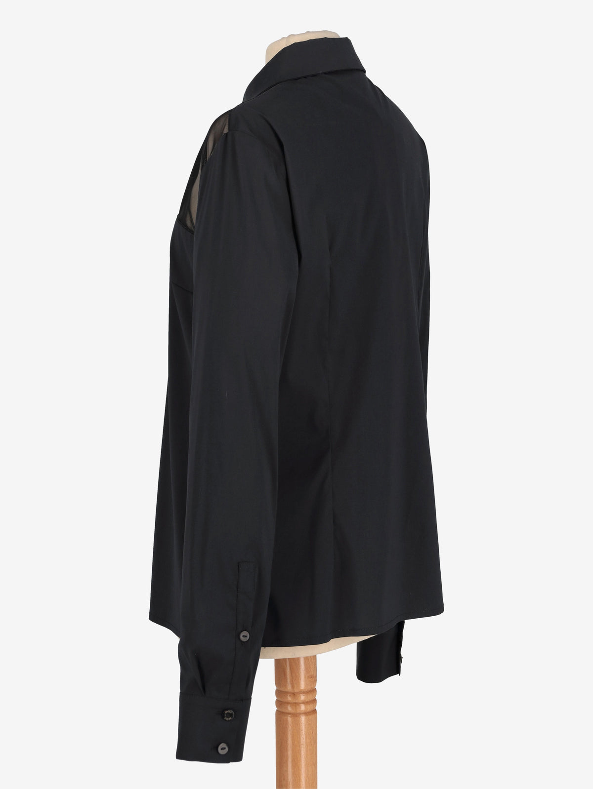 Basile Black Shirt With Transparent Detail W2511.72  Basile 