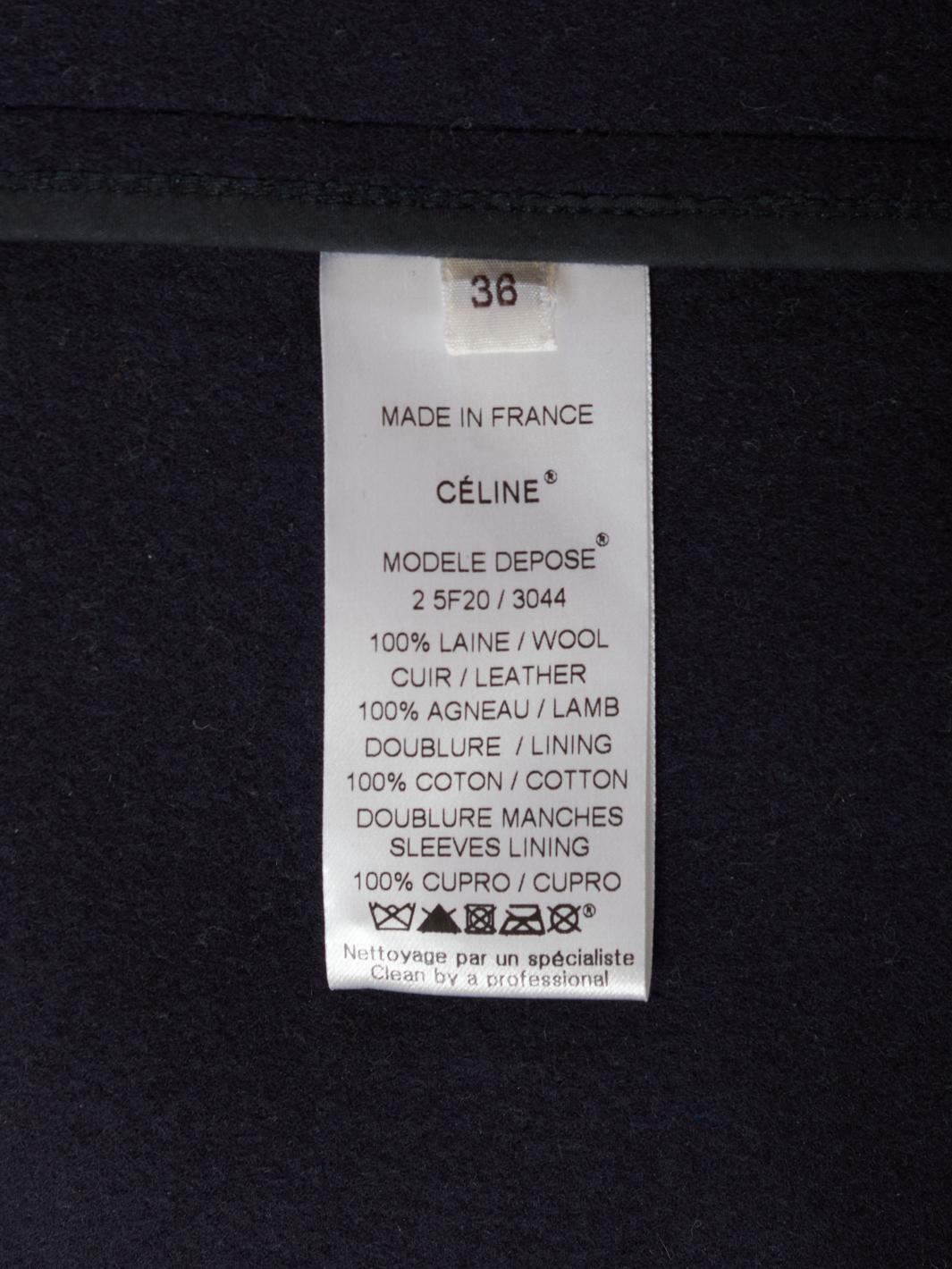 Céline Blue wool coat