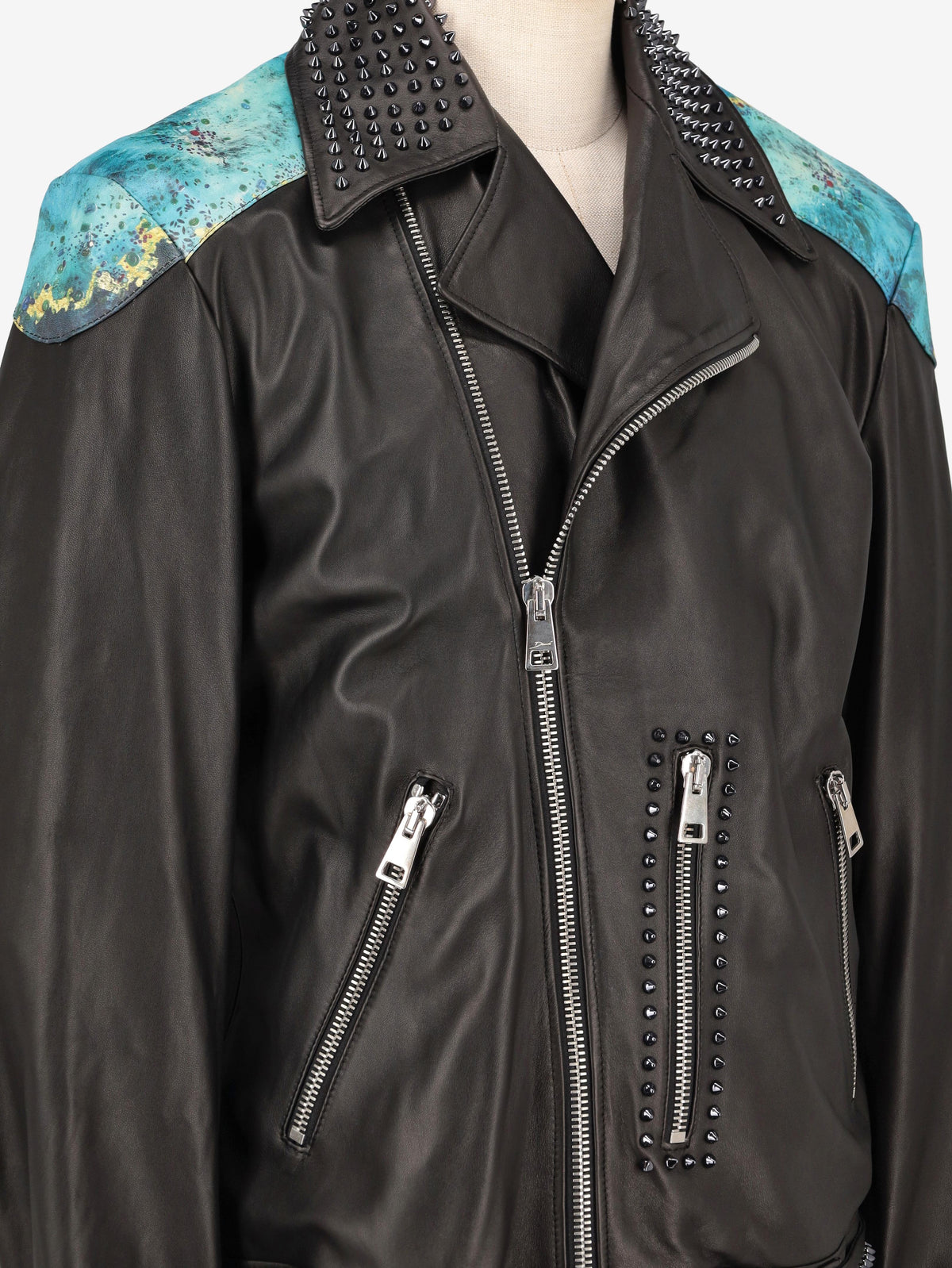 Vintage Patterned Biker Jacket WCV250822.03  Vintage 