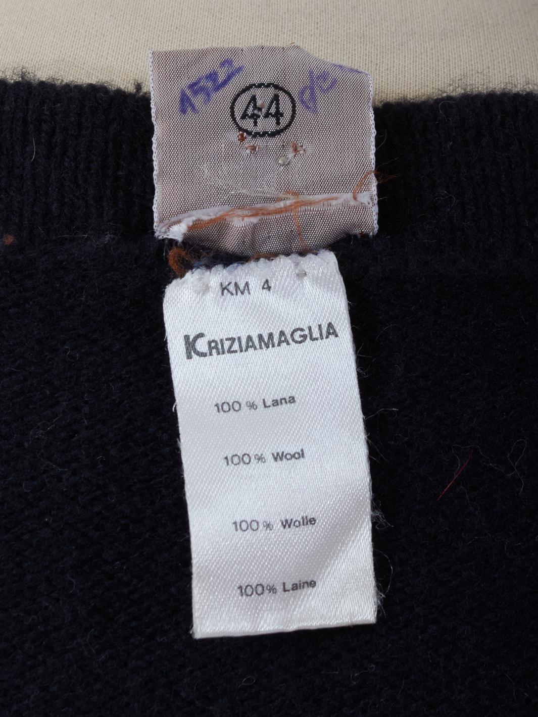 Krizia Maglia in lana con ricamo dalmata