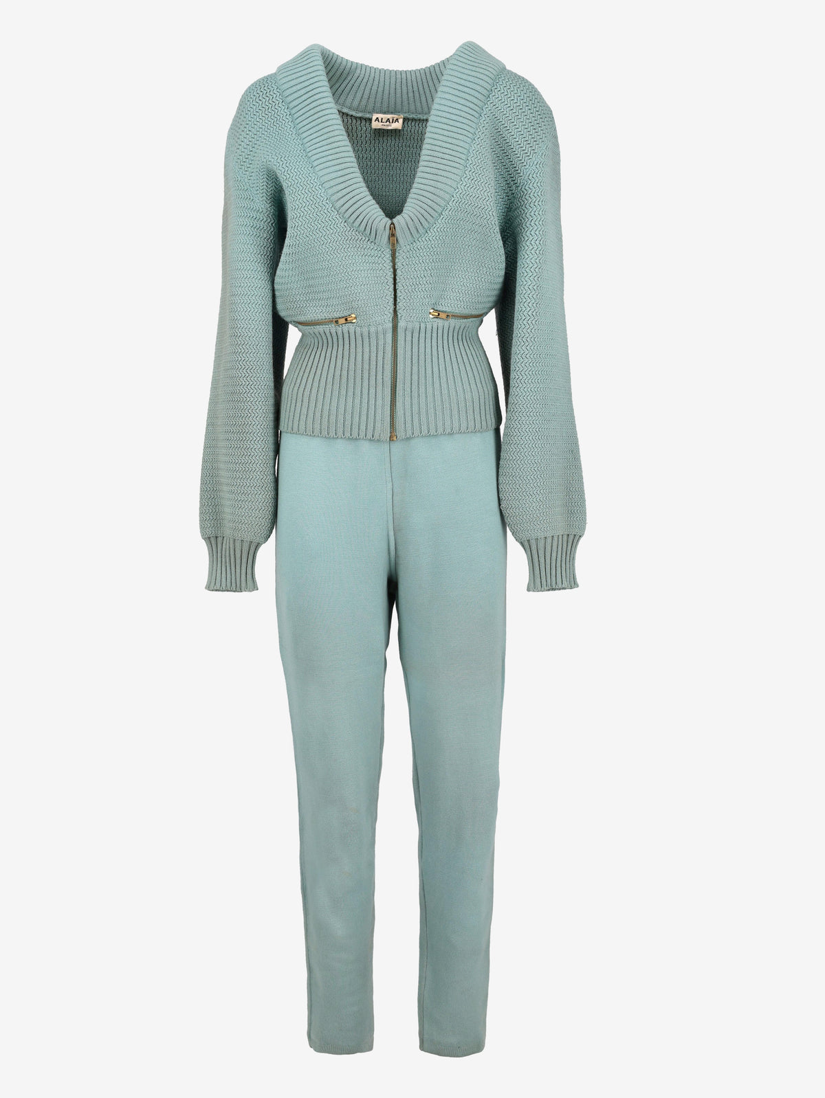 Alaïa Acquamarine Wool Suit DM1004393  Alaïa 