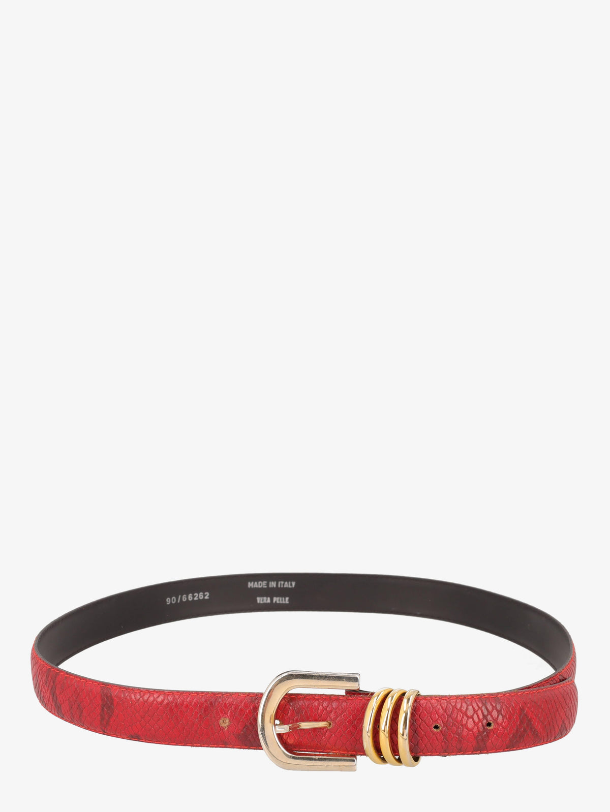 Vintage Red Python Belt
