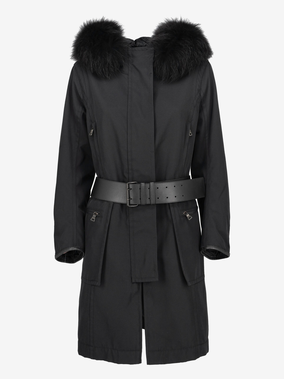 Prada Long Parka with Fur Hood MR22526.17  Prada 