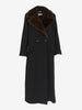 Max Mara 毛领双排扣大衣