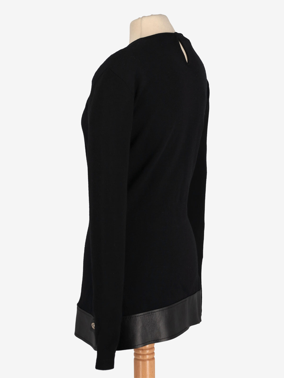 Gianfranco Ferré Wool Sweater with Leather Detail W2511.82  Gianfranco Ferré 