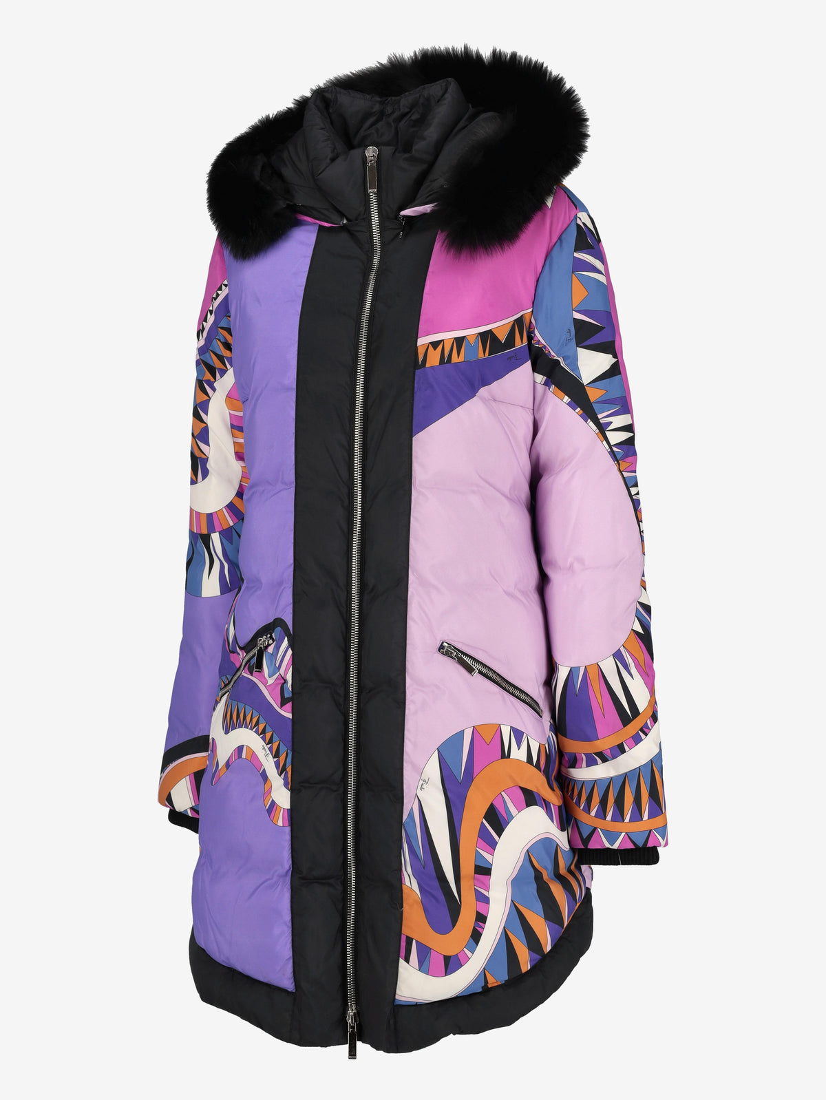 Emilio Pucci Multicolored Printed Puffer Coat CVM26.6.117  Emilio Pucci 