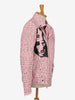 Vintage Lettering Pink Biker Jacket WCV250856.04  Vintage 