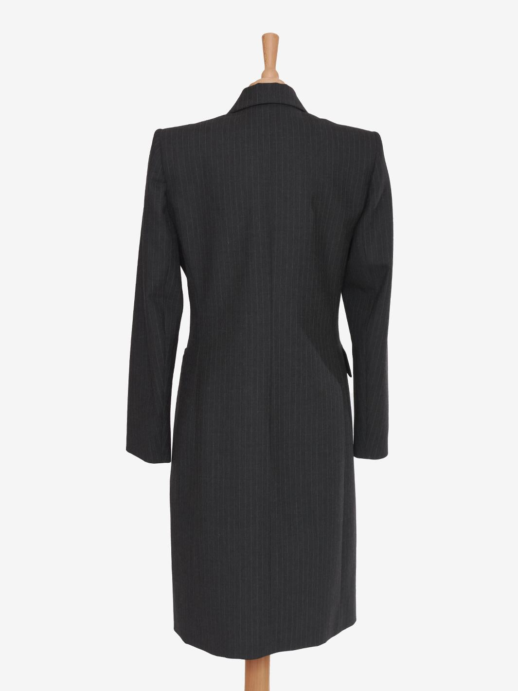 Vintage gray wool pinstripe suit