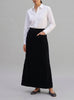 Courrèges Hyperbole Long Velvet Skirt with Front Pockets MR260725.159  Courrèges 