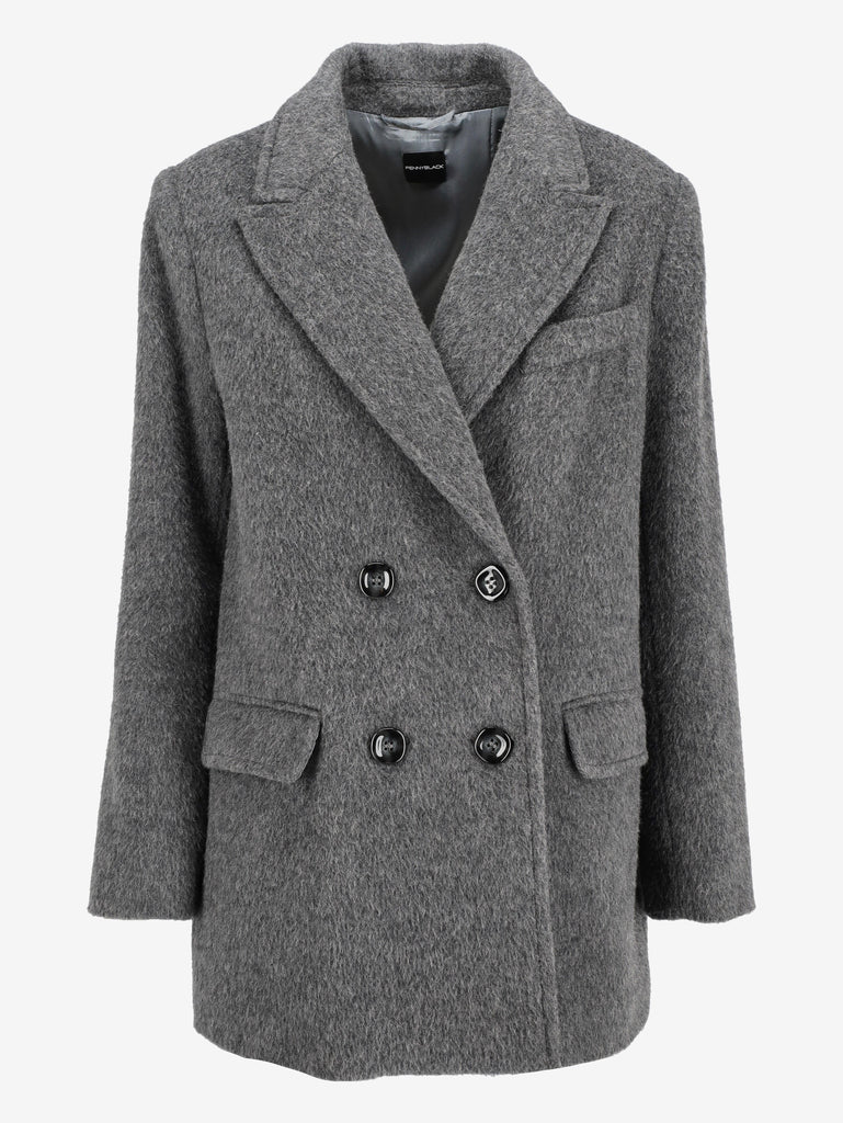 Penny Black Grey Wool-Mohair Blend Short Coat CVM26.8.3  Pennyblack 
