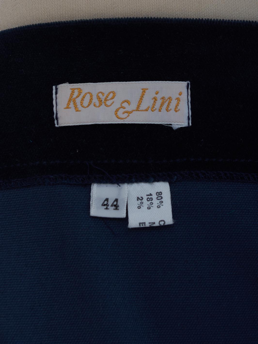 Vintage blue velvet pencil skirt