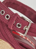 2010 Prada espadrilles in burgundy-colored open toe canvas with wedge W2110074  Prada 