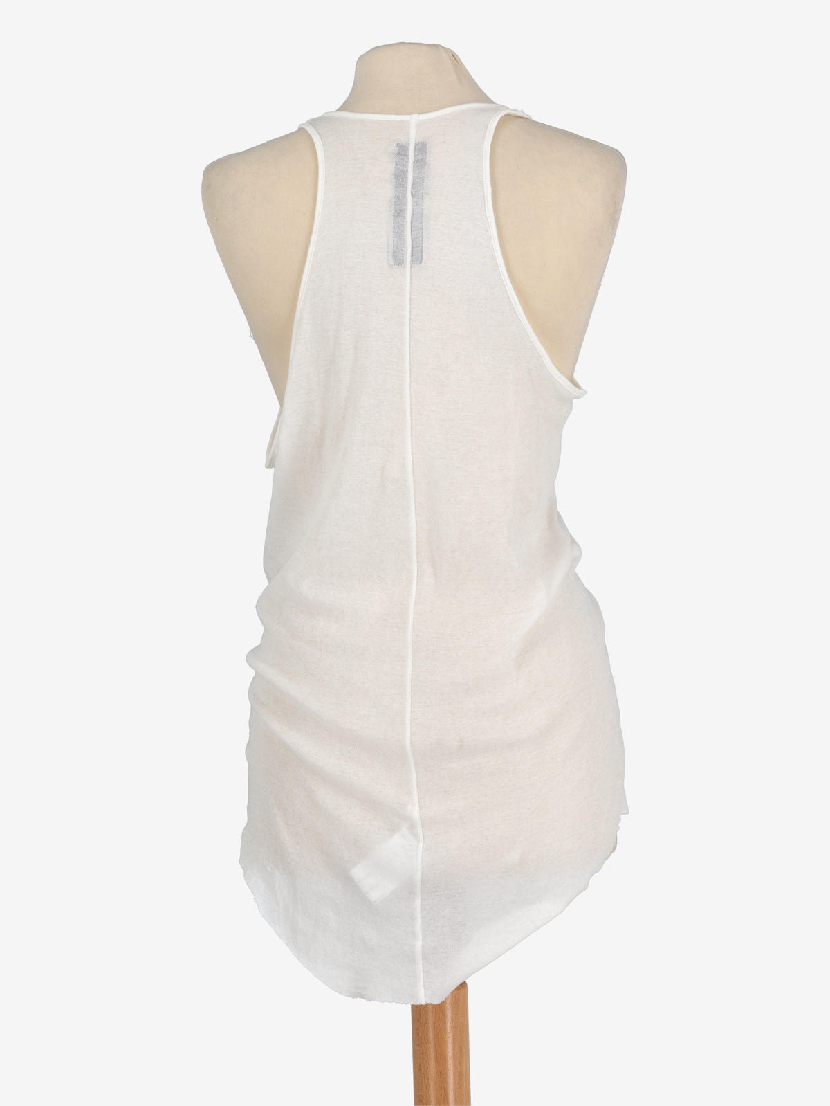 Rick Owens Forever Basic Rib Tank in White Cotton RM290925.24  Rick Owens 