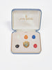 1970s Trifari glod pleated ring with interchangeable stones W22033010  Trifari 