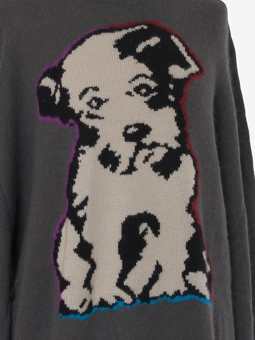 Krizia Maglia over in lana con ricamo cane