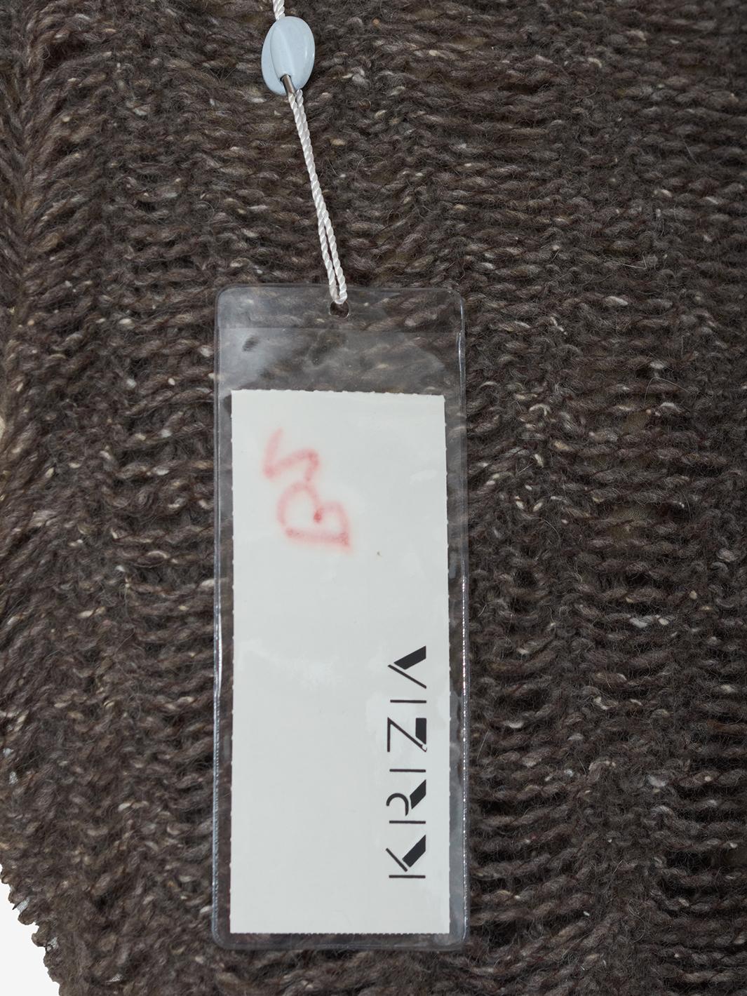 Krizia 棕色羊毛毛衣