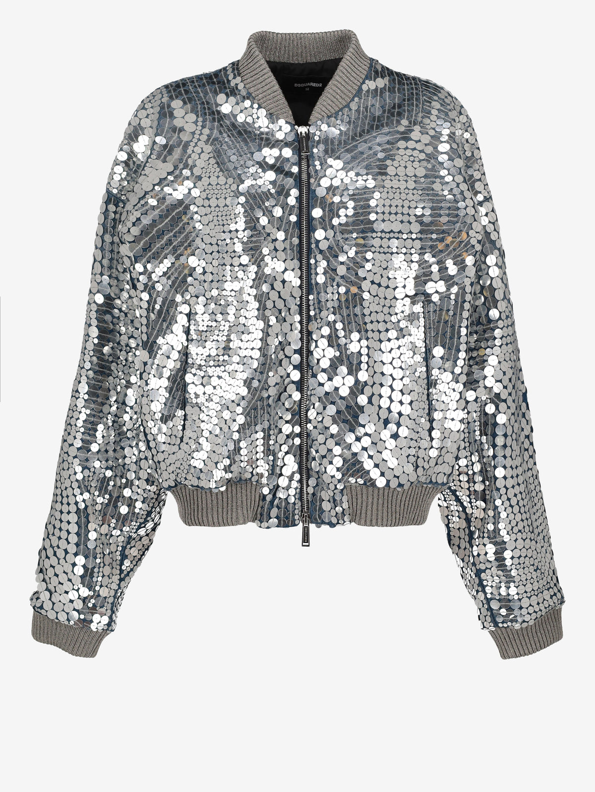 Dsquared2 Silver Supernova 80's Bomber Jacket CVM26.23.20  Dsquared² 