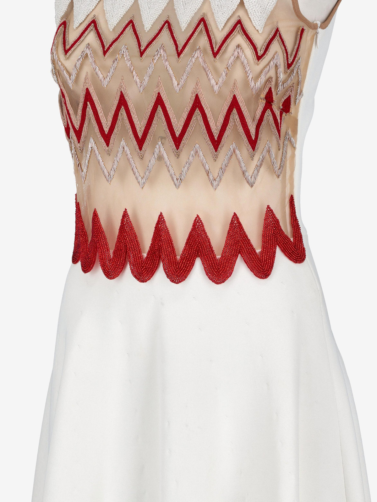 Vintage Dress with Tulle and Beaded Embroidery W7426.43  Vintage 