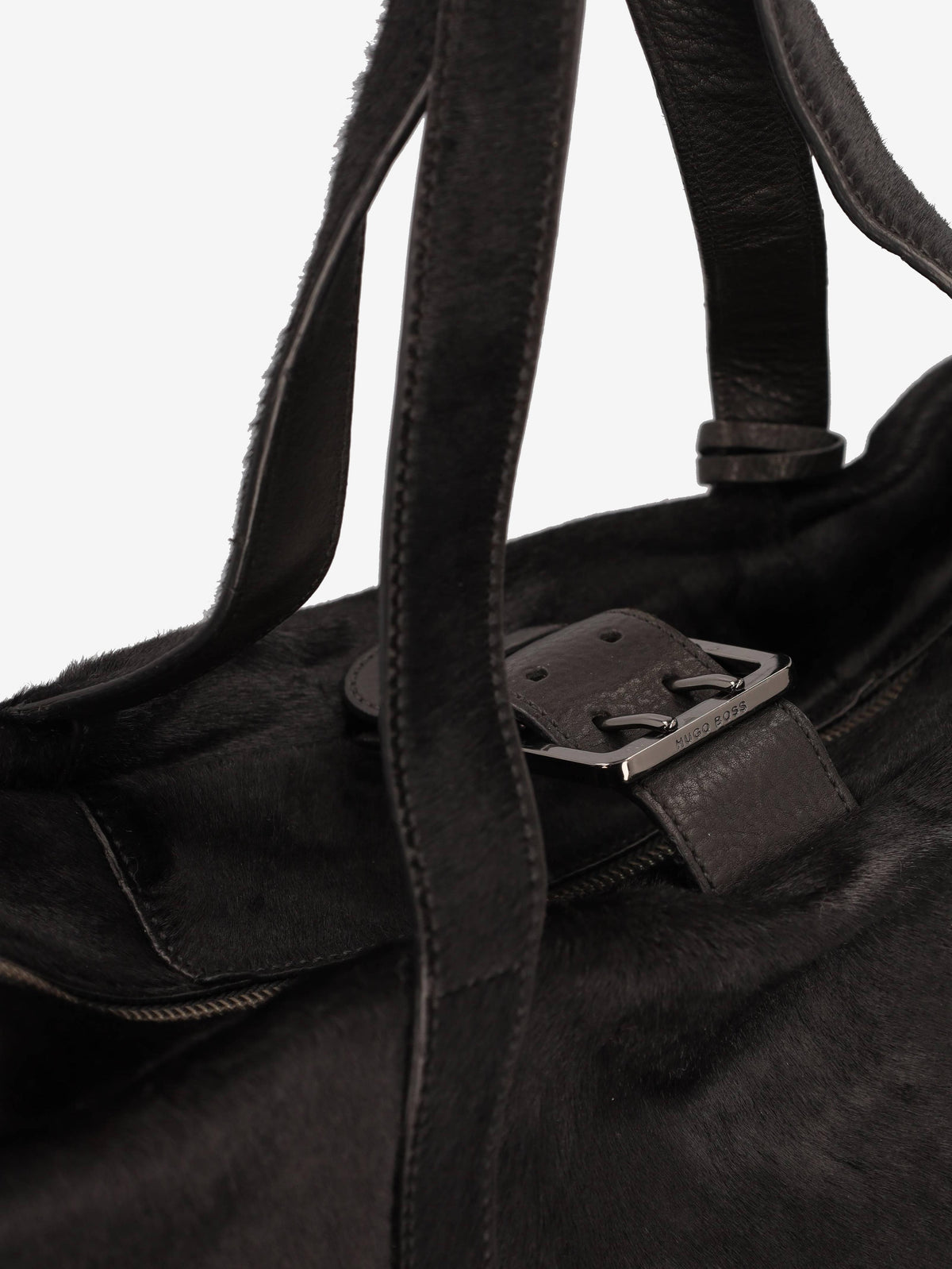 Hugo Boss Black Calf Hair Travel Bag