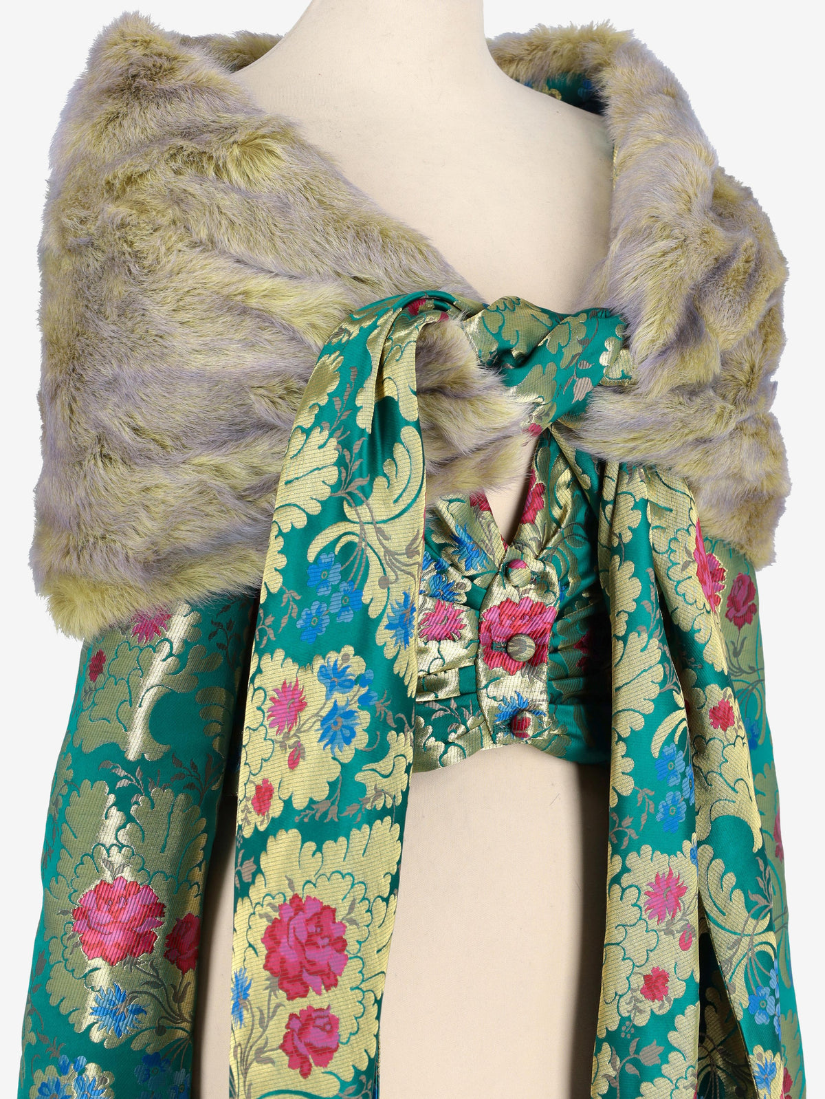 Voyage Oriental Pattern Jacket With Fur W2511.115.02  Voyage 