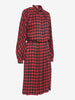Mila Schön Houndstooth pattern silk skirt and blouse ensemble