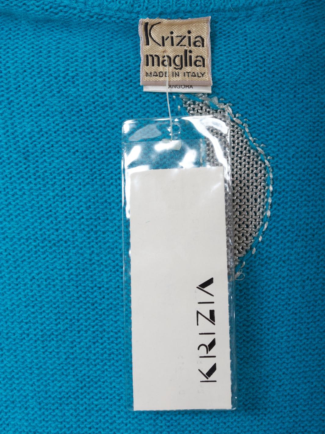 Krizia 美洲狮刺绣羊毛连衣裙