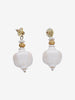 Vintage White Plastic Lantern-Shaped Earrings W13426.16  Vintage 