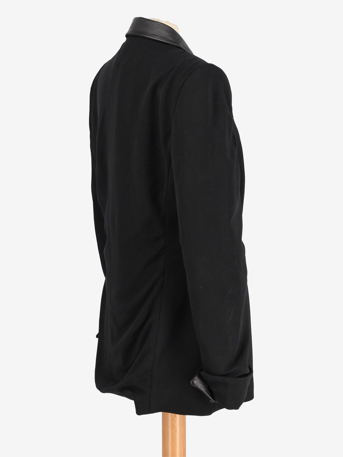 Basile Black Blazer With Leather Inserts W2511.116.02  Basile 