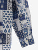 Souleiado Vintage Blue Patchwork Shirt WCV241010277  Souleiado 