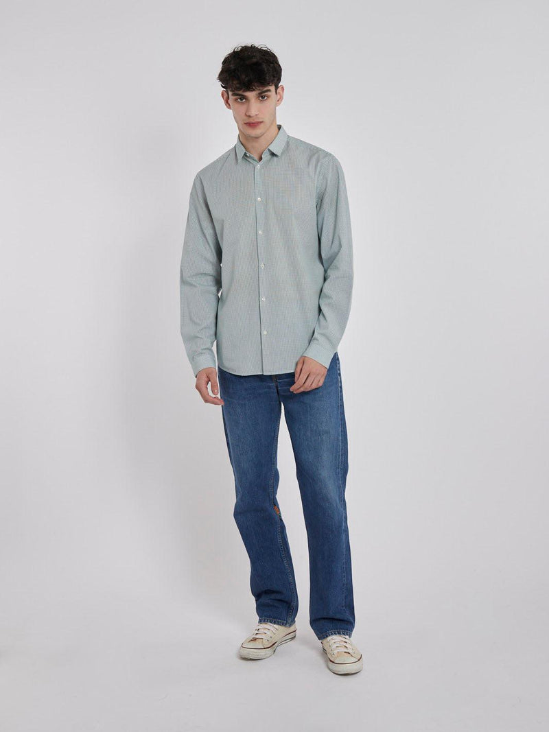 2010 long sleeve cotton Cos shirt with green check pattern W22032507  Cos 