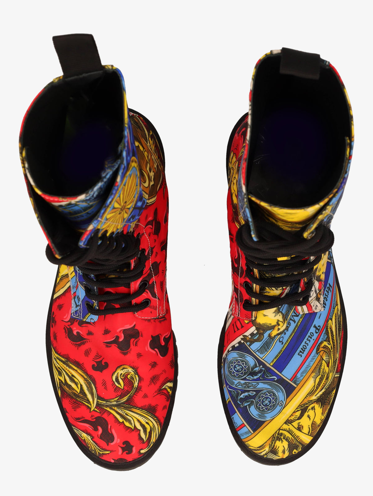 Moschino Baroque Zodiac Lace-Up Combat Boots WCV250821.04  Moschino 