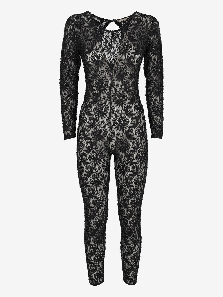 Vintage Lace Beaded Jumpsuit W261103.1  Vintage 