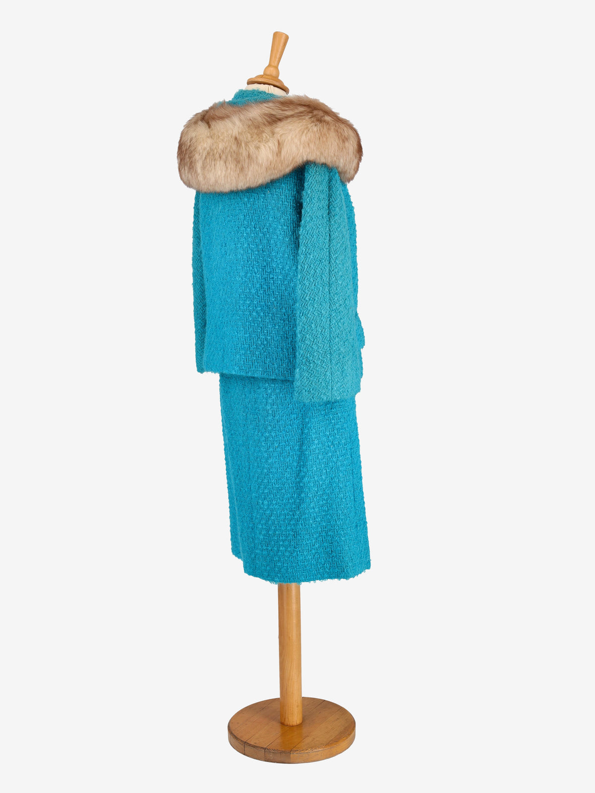 Wool Suit With Fur Collar - 60s AR007  Vintage 