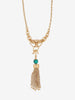 Chloé Gold-Tone Tassel Pendant Necklace W13426.105  Chloé 