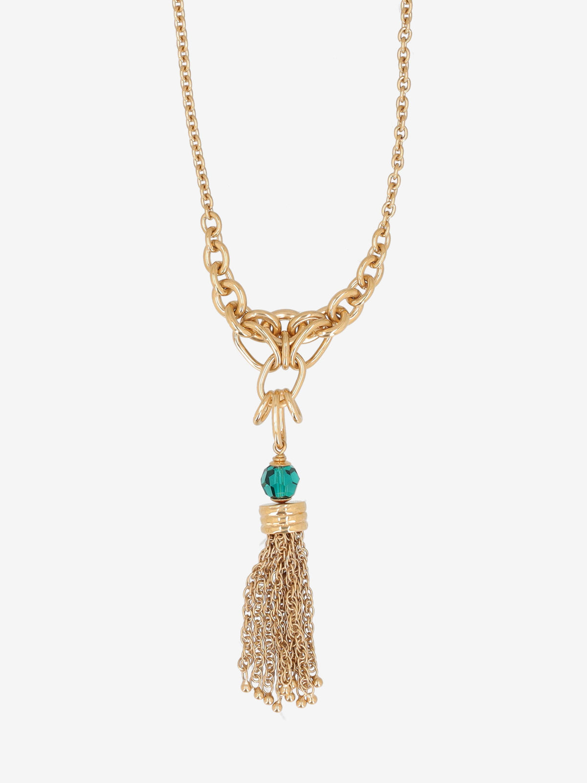 Chloé Gold-Tone Tassel Pendant Necklace W13426.105  Chloé 