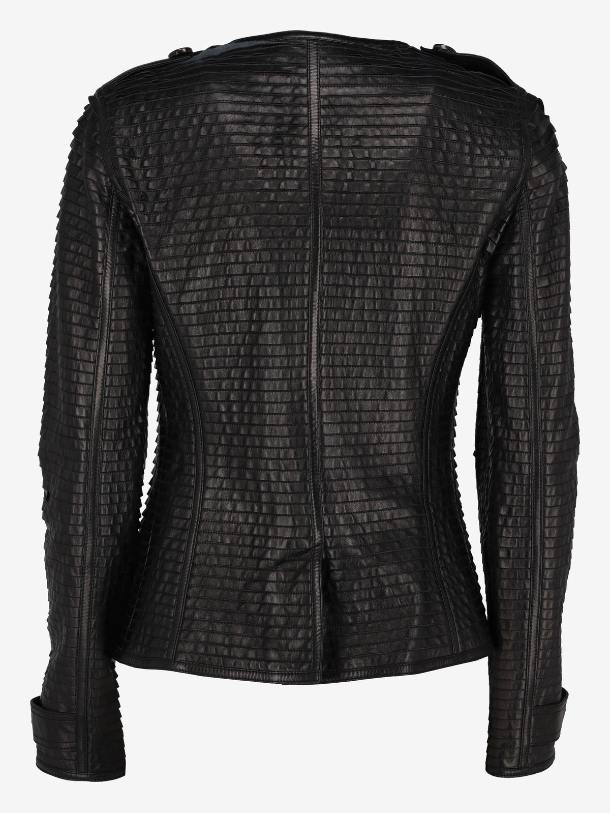 Burberry Leather Jacket with Shoulder Button Detail W7426.13  Burberry 