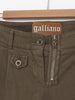 John Galliano 军绿色棉质裤子