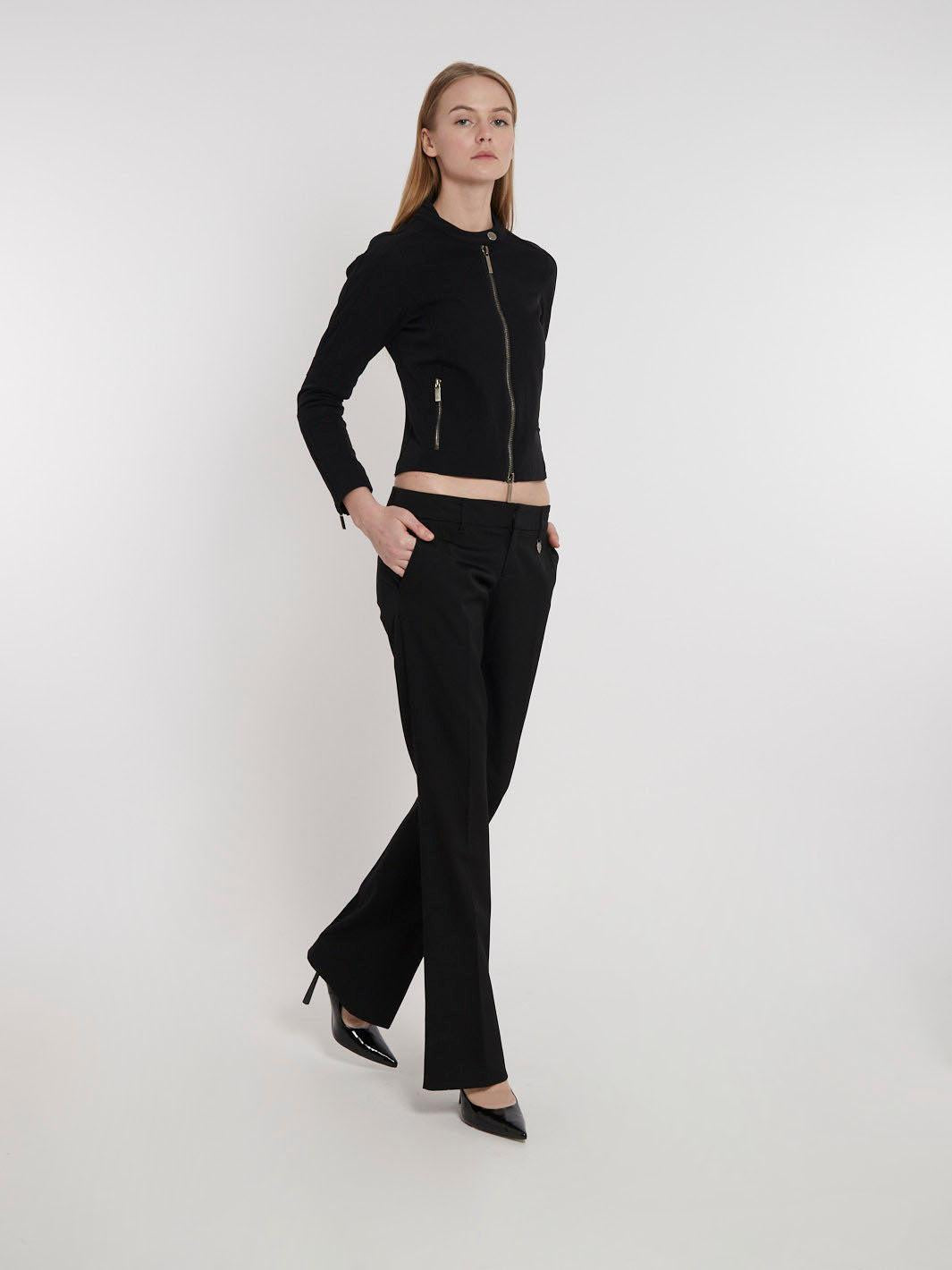 Y2K Gucci black low-waisted pants with flared line
