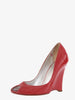 Casadei red patent leather open toe wedge CVM22.81.2  Casadei 
