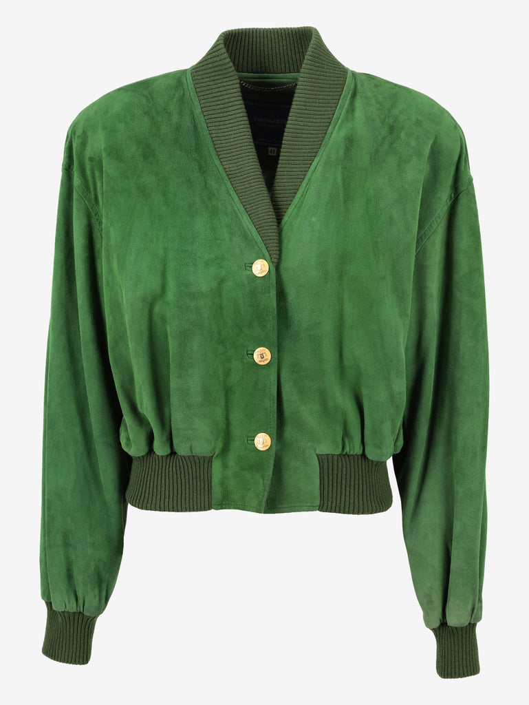 Trussardi Green Suede Jacket