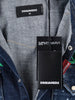 Dsquared2 Dark Ripped Metal Patch Western Denim Shirt CVM26.23.43  Dsquared² 
