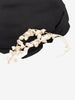 Vintage Black Silk Cloche Hat with Floral Detail M1401171  Vintage 