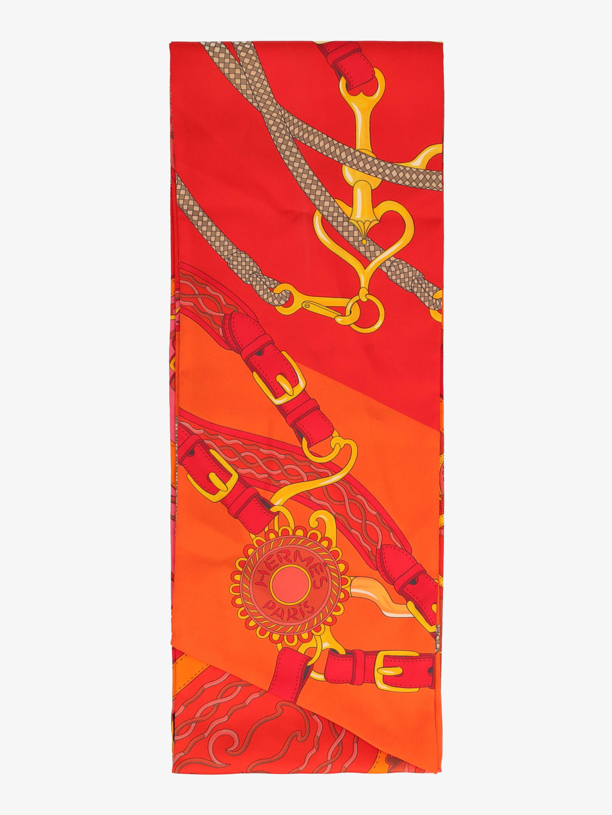 Hermès Orange Silk Scarf