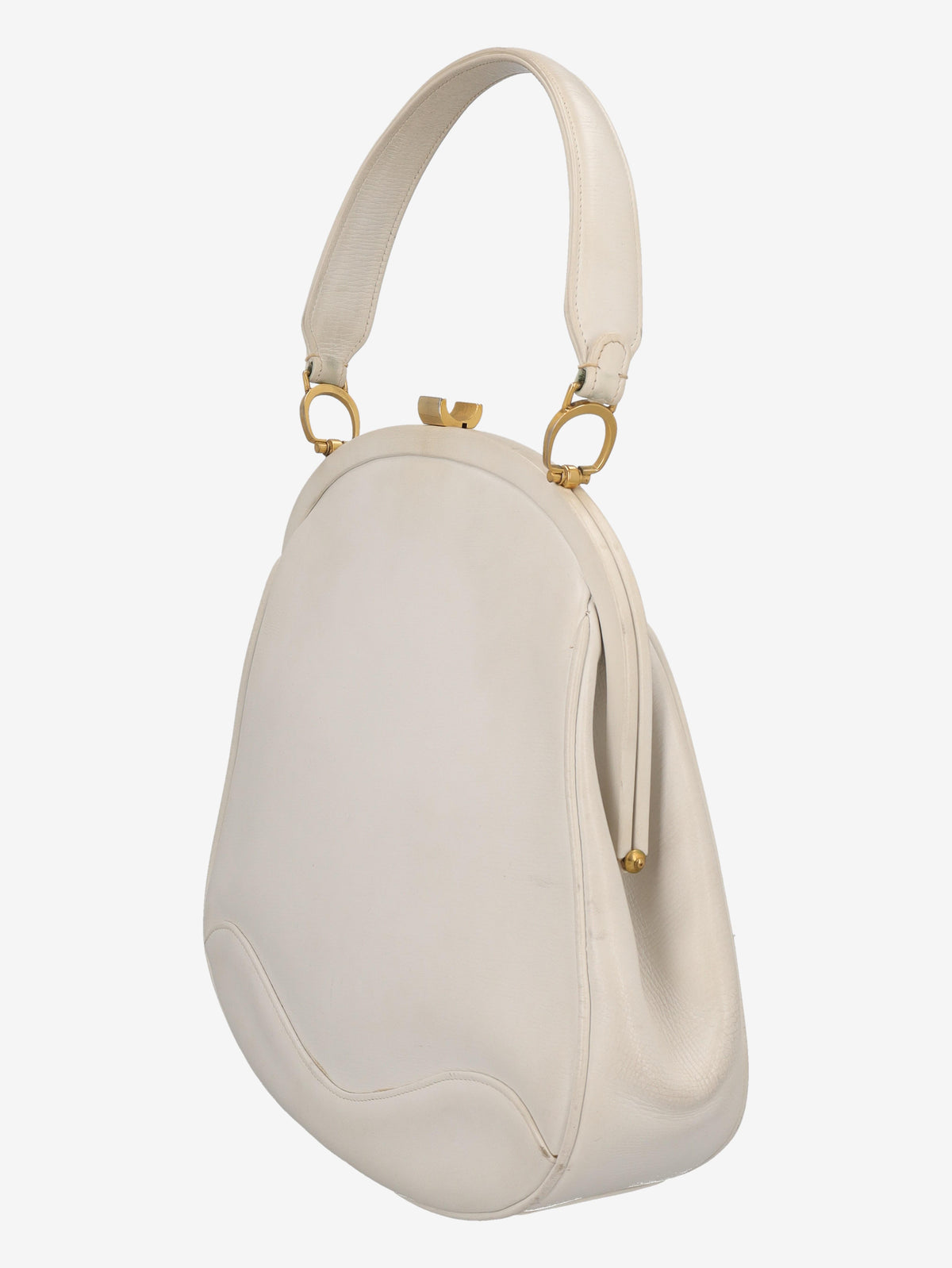 Vintage White Leather Handbag WCV300625.45  Vintage 