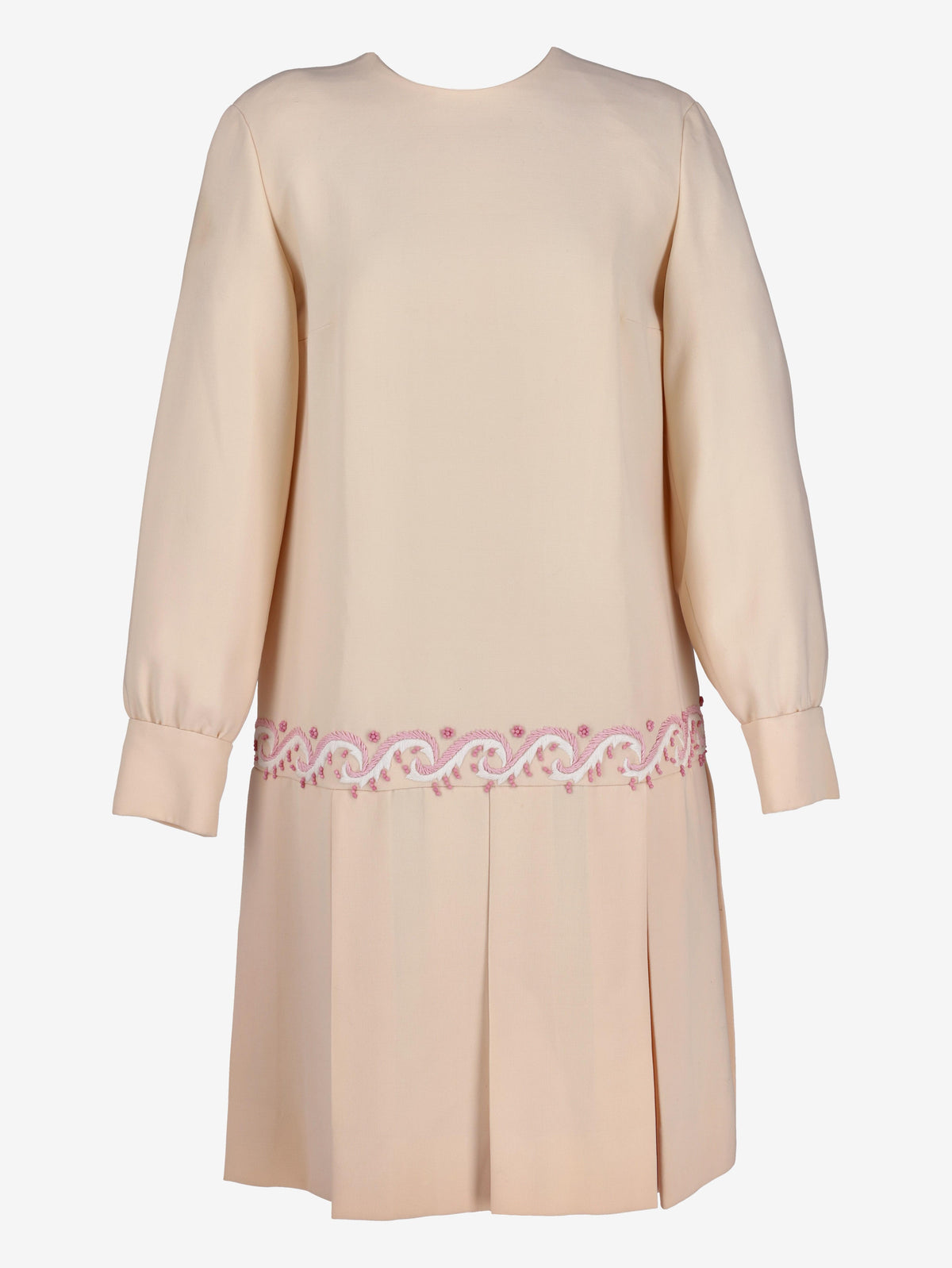 Vintage 1960s/1970s Cream Embroidered Dress Z101223  Vintage 