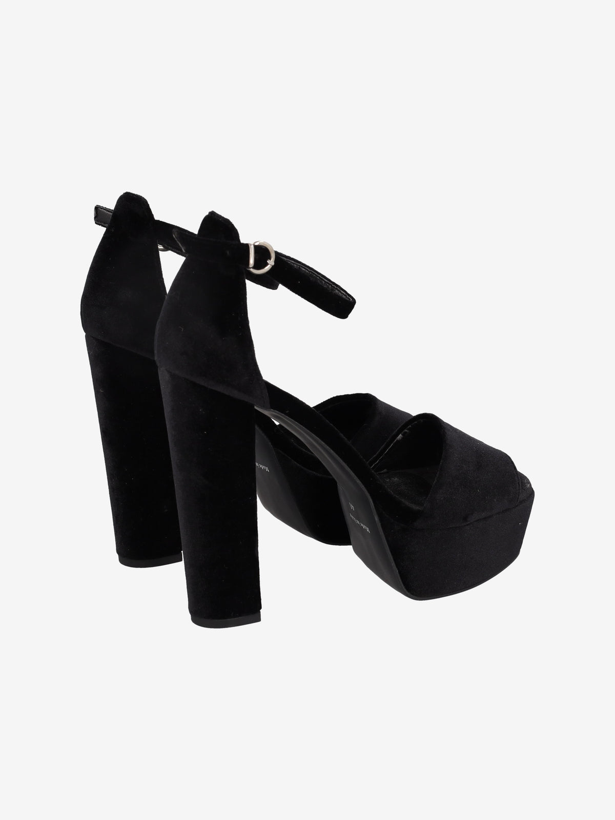 Vintage Black Velvet Platform Sandals WCV22072102  Vintage 