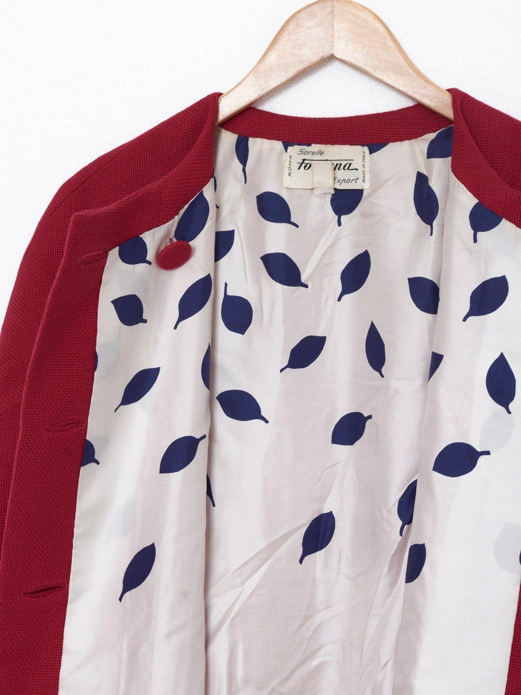 1960s Sorelle Fontana overcoat in red wool W22062103  Sorelle Fontana 