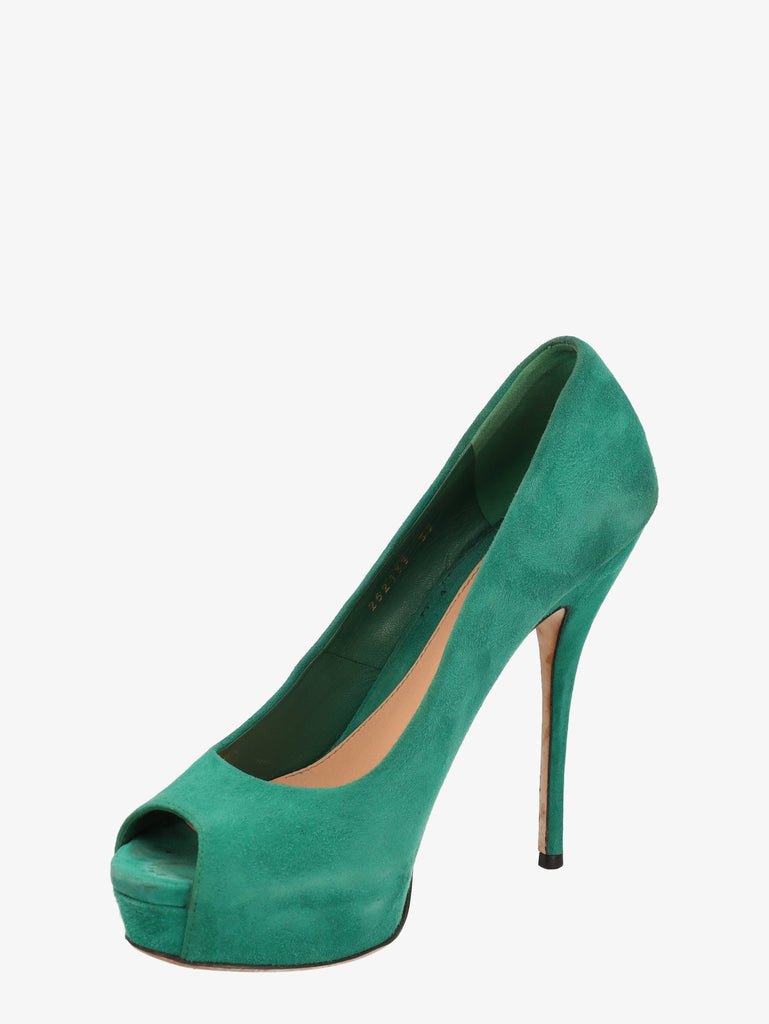 Gucci Green Suede Open-toe WCV041224.119  Gucci 